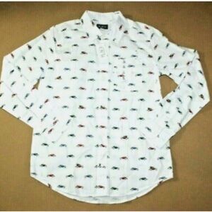 Place White Shirt with Multicolor Car Pattern